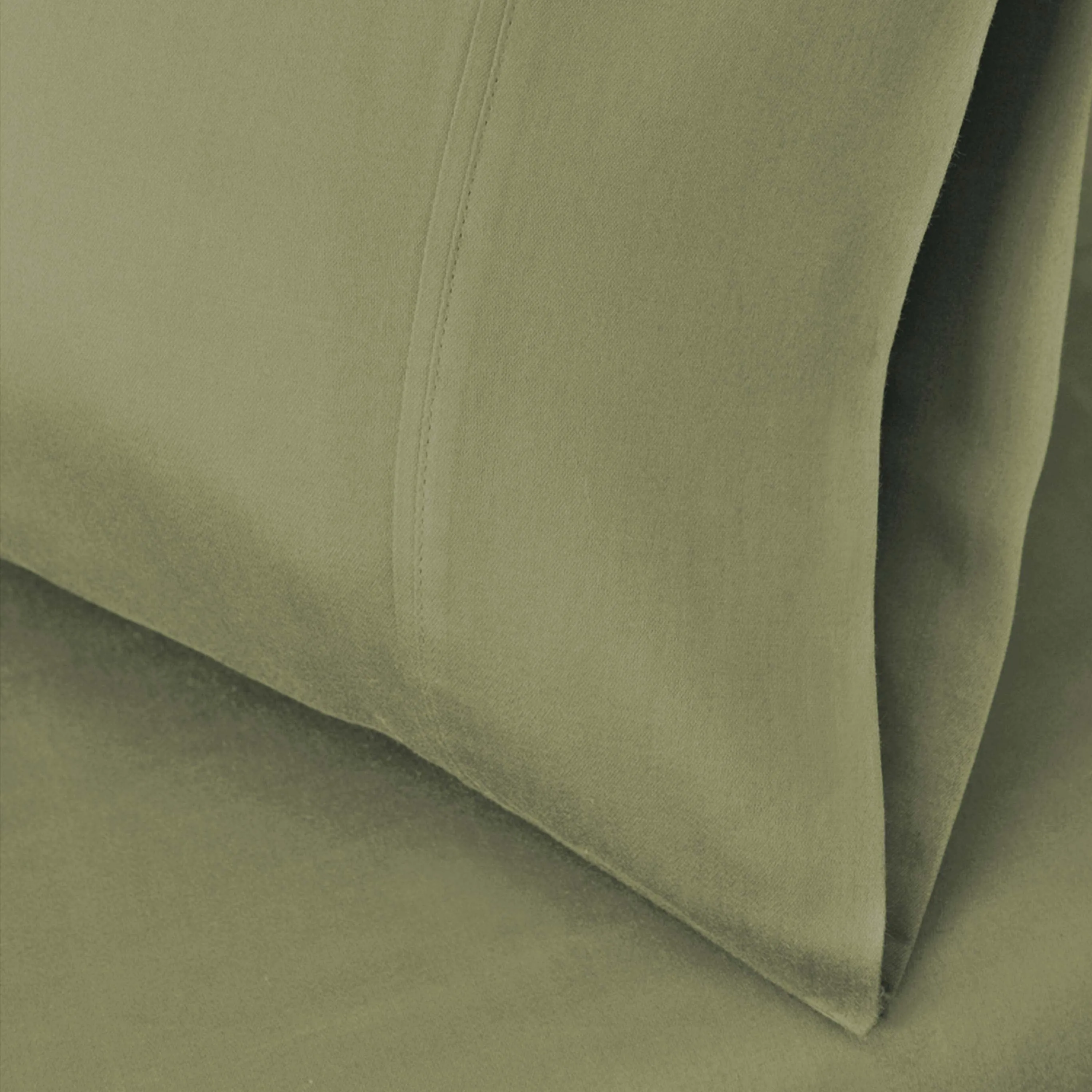 1200 Thread Count Cotton Blend 2 Piece Solid Pillowcase Set