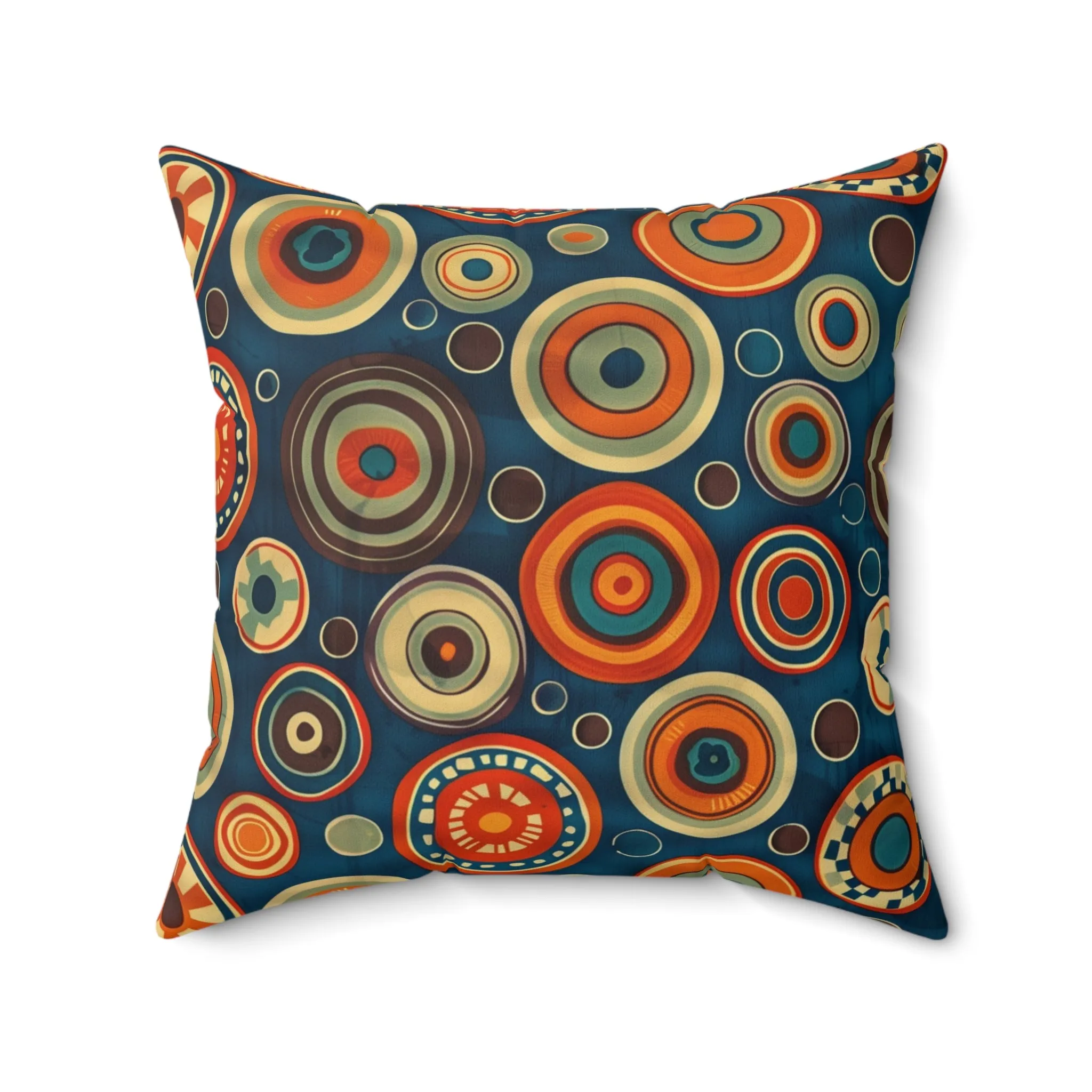 1960's America #4 Spun Polyester Square Pillow - USA