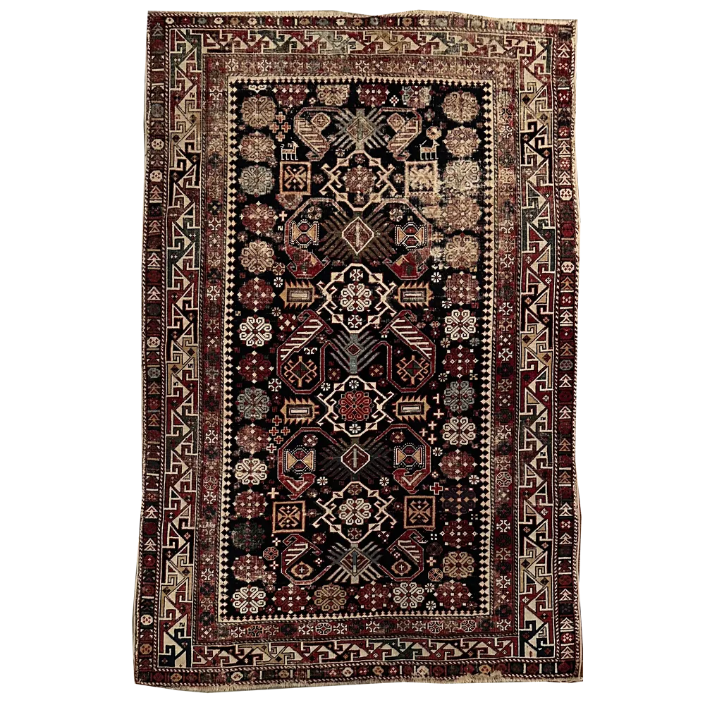 3'11" x 6'1" Antique Caucasian Rug