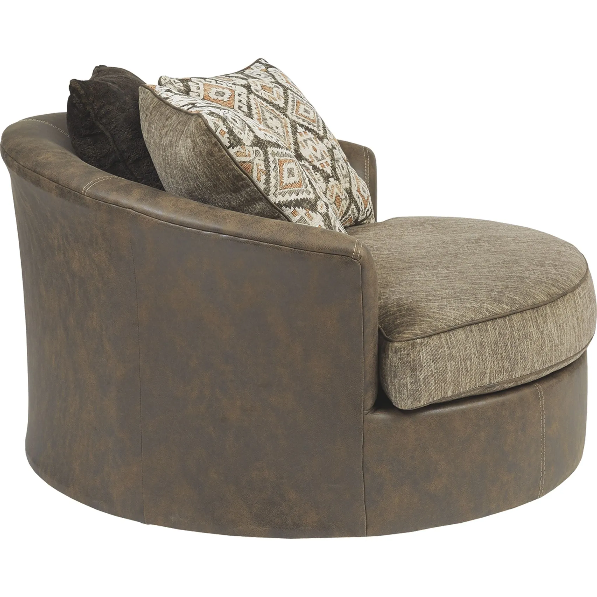 Abalone Swivel Chair - Chocolate