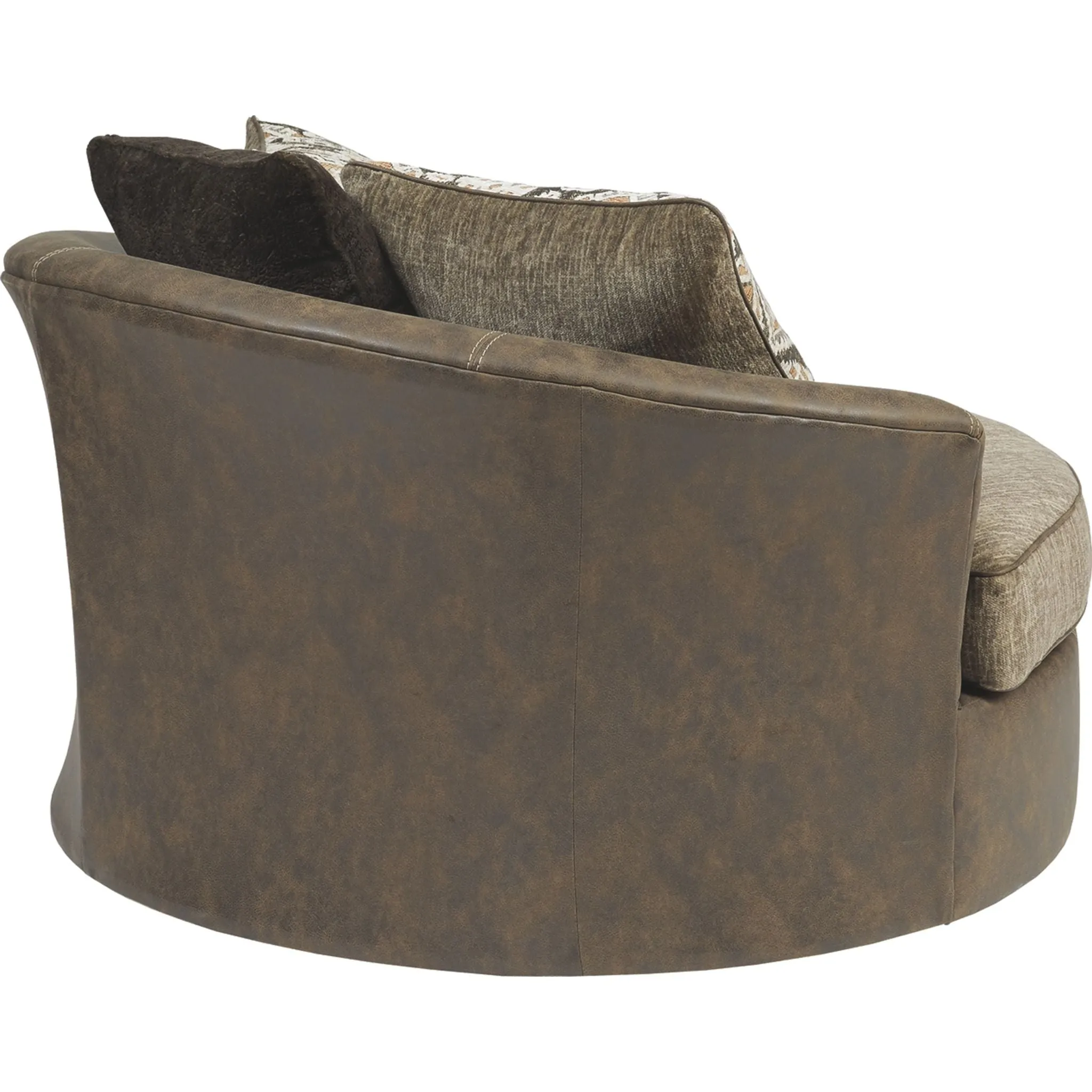 Abalone Swivel Chair - Chocolate