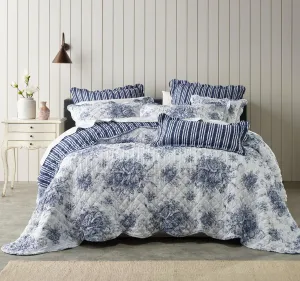 Amorette 5-7 Piece Bedspread Set Range Blue