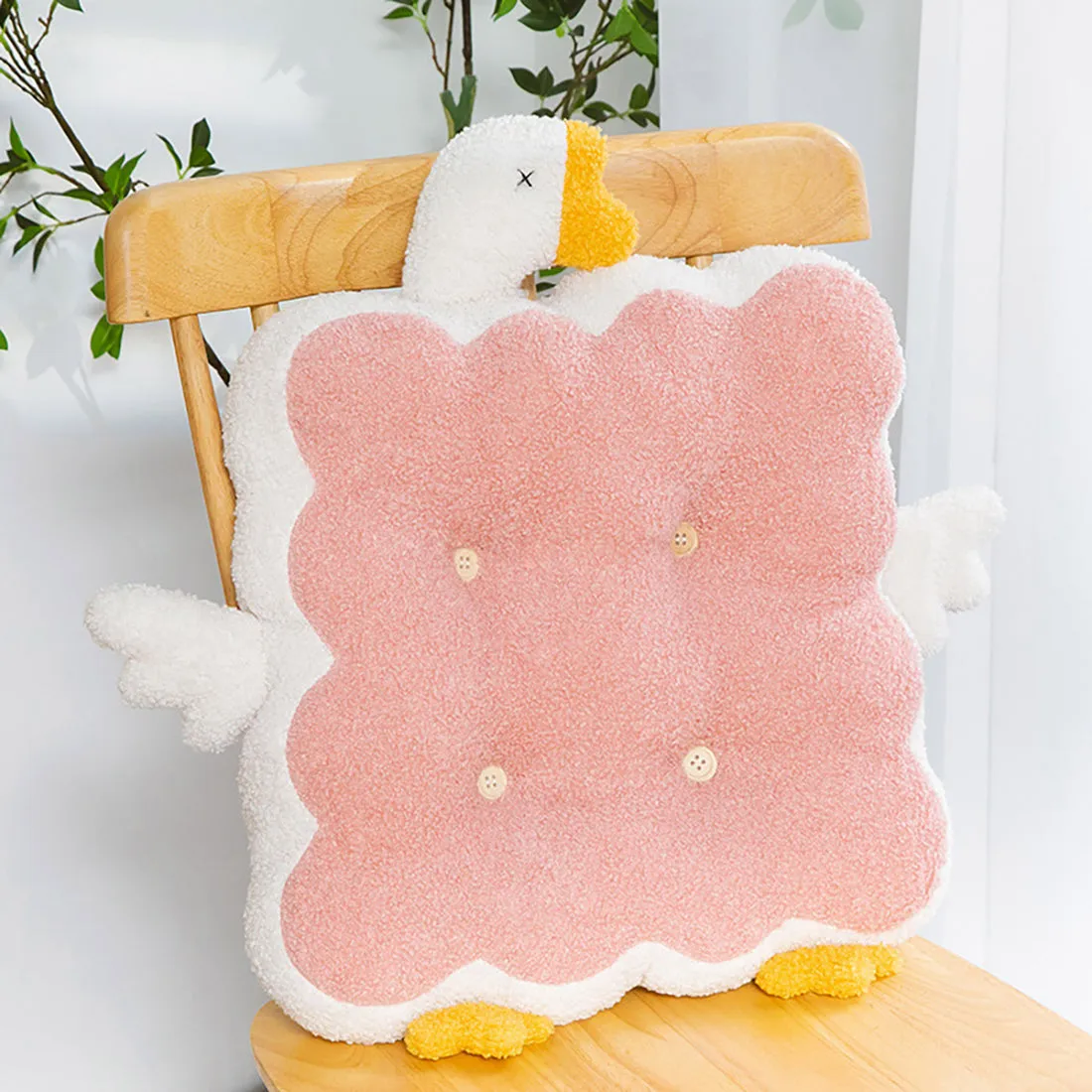 Angel Duck Square Seat Cushion Pillow