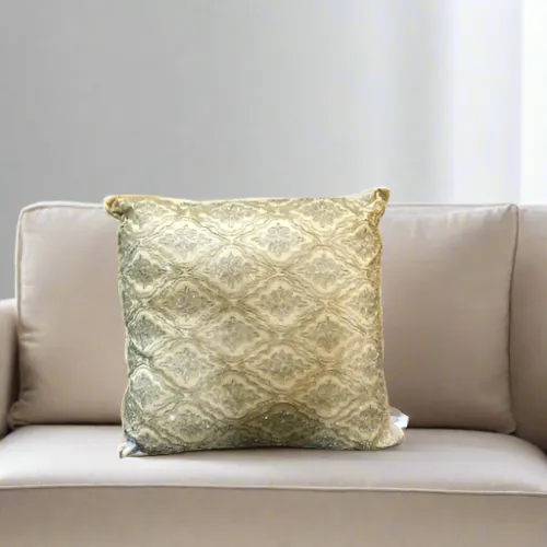 Artistic Accents Decorative Throw Pillow With Beaded Embroidery