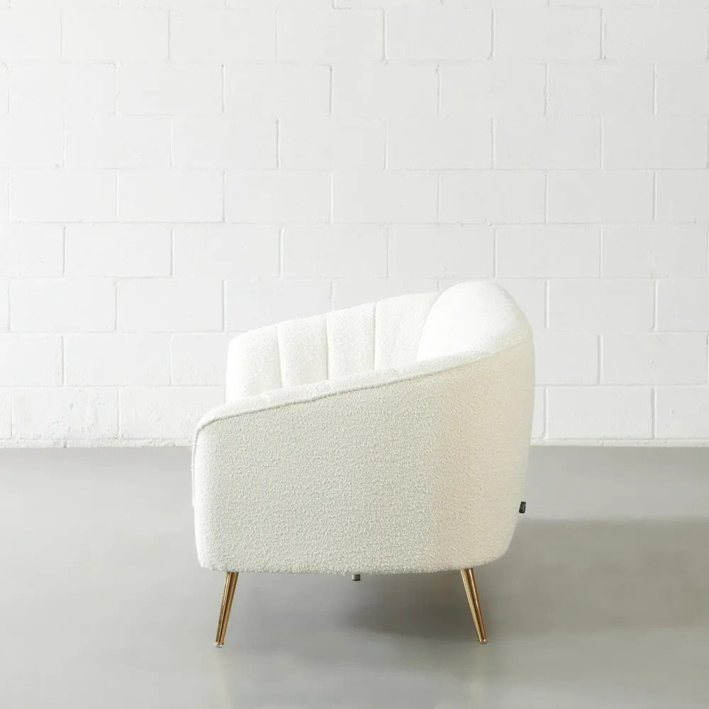 AUDREY - Cream Boucle Fabric Sofa