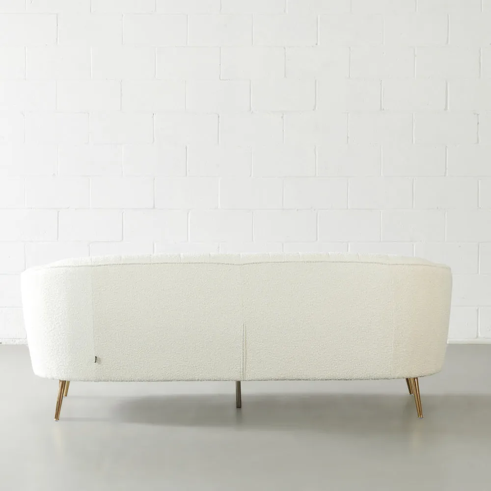 AUDREY - Cream Boucle Fabric Sofa