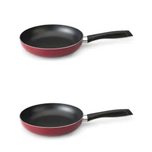 BergHOFF Geminis 2pc Aluminum Fry Pan Set 9.5", Red