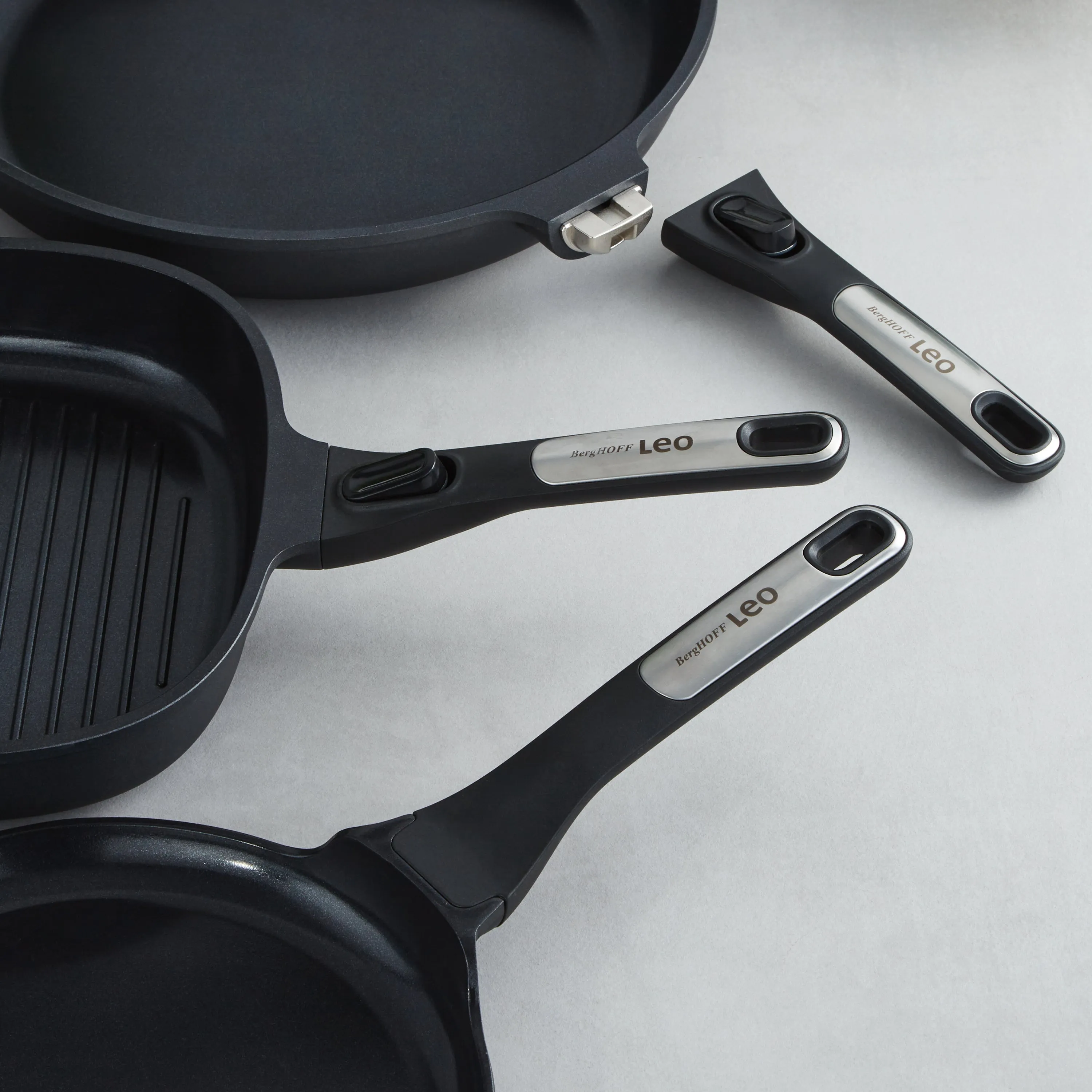 BergHOFF Leo Phantom 3pc Nonstick Ceramic Cookware Set, Recycled