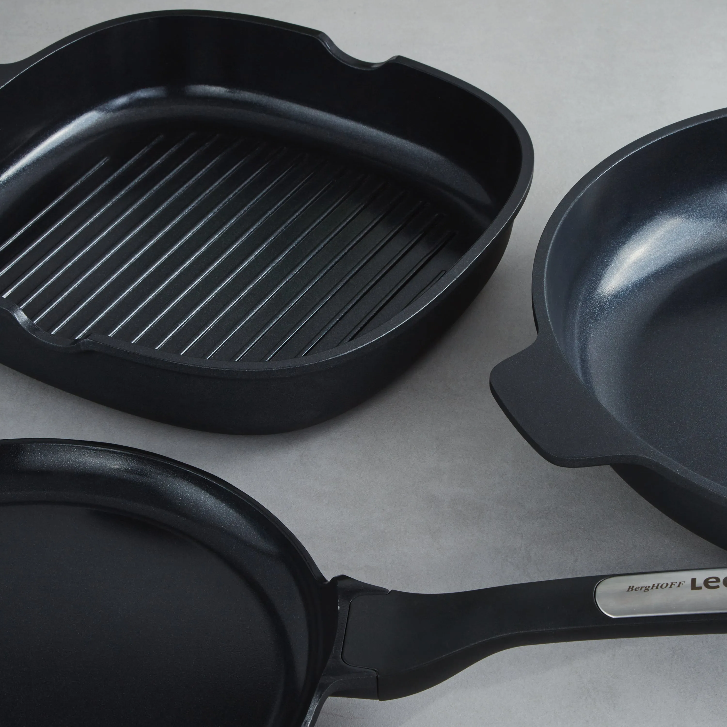 BergHOFF Leo Phantom 3pc Nonstick Ceramic Cookware Set, Recycled