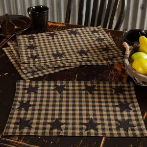 Black Star Placemat Set of 6