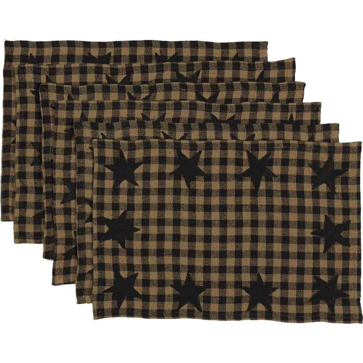 Black Star Placemat Set of 6