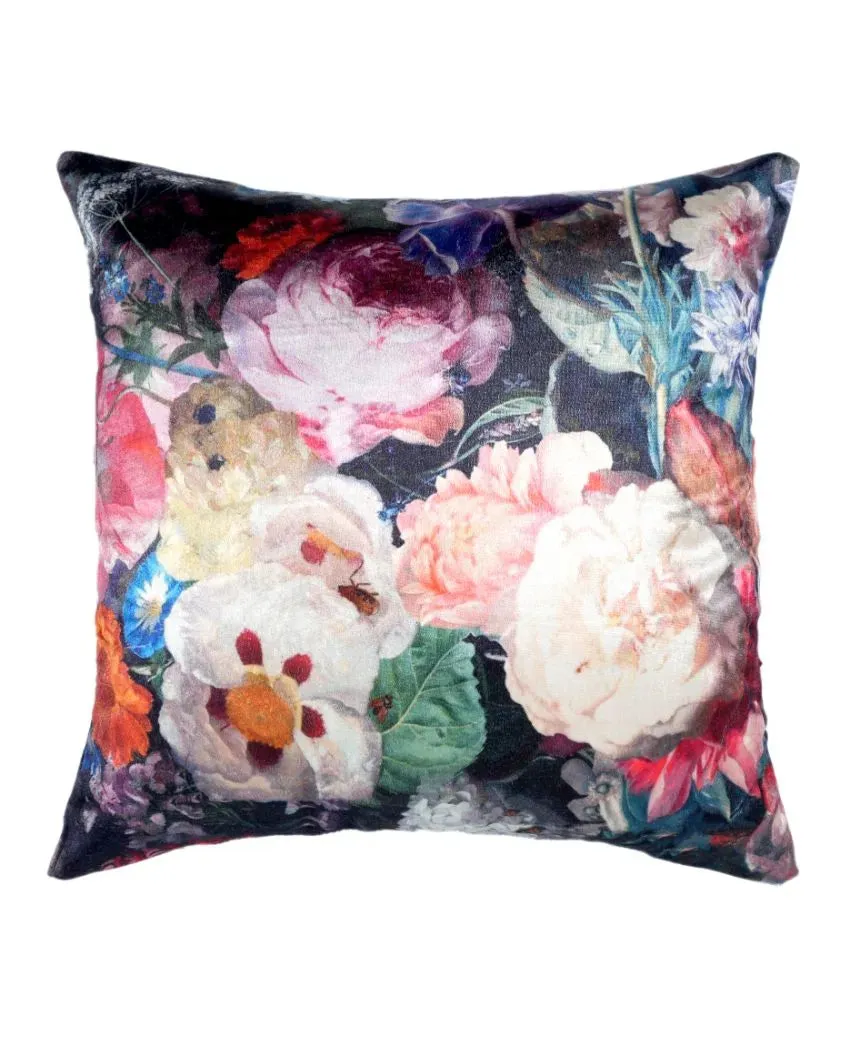 Blooms Design Cotton Cushion Covers | Set of 2 | 18 x 18 Inches