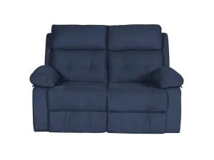 Blue 2 Seater Recliner Sofa