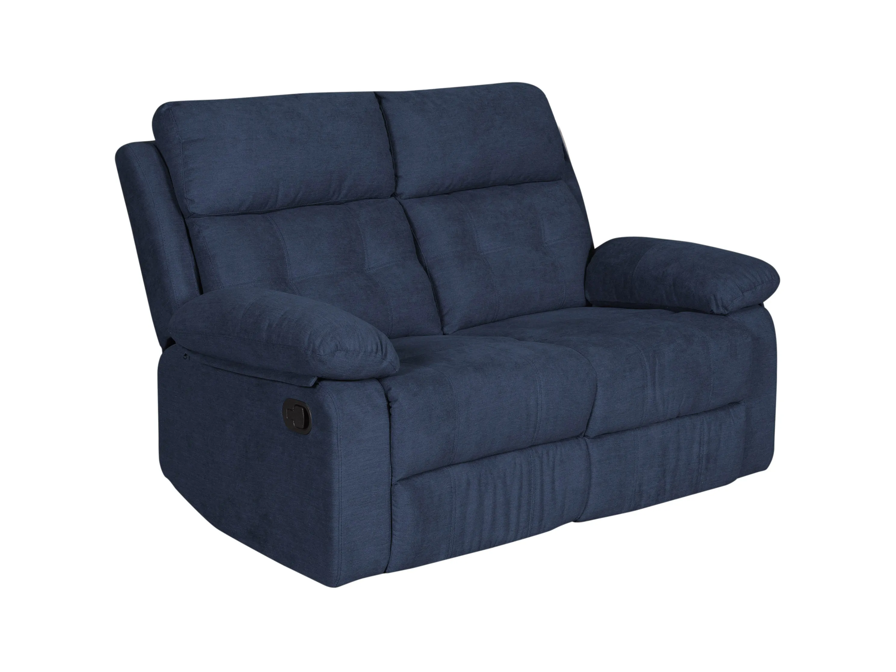 Blue 2 Seater Recliner Sofa