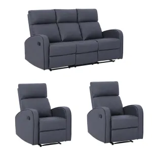 Boston 3 1 1 Leather Manual Recliner Sofa Set