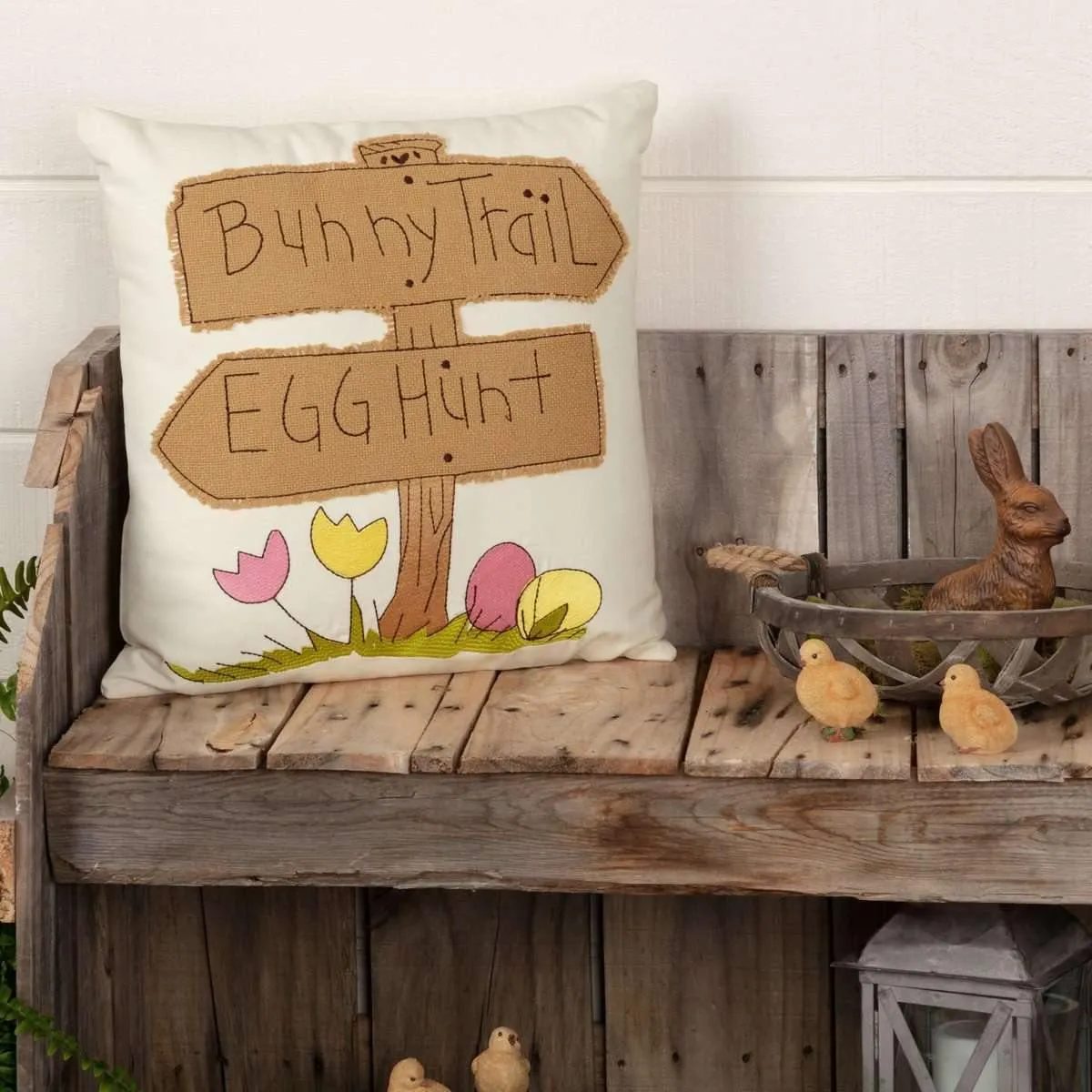 Bunny Trail Pillow 18x18