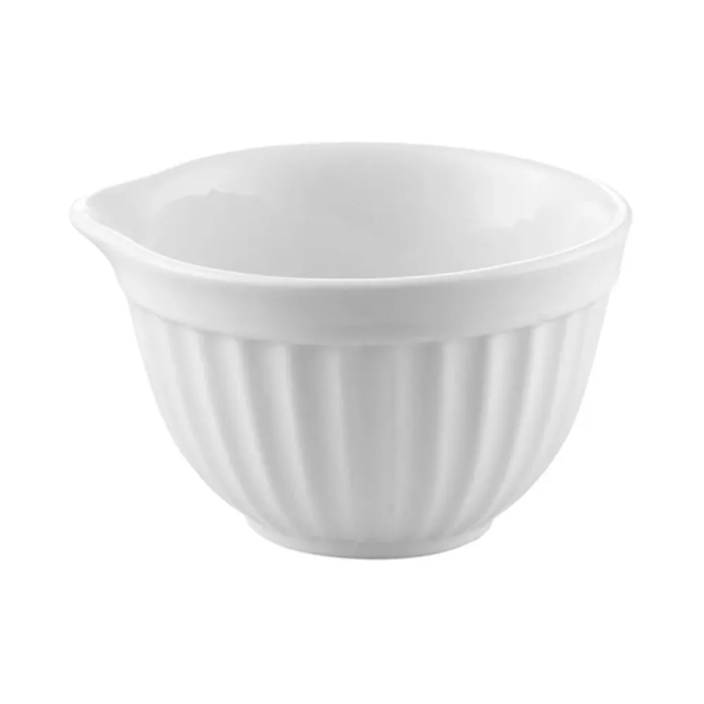 CAC China RKF-204 Fluted Ramekin W/ Pour Spout 4oz 3 3/8" Case of 36 Pcs