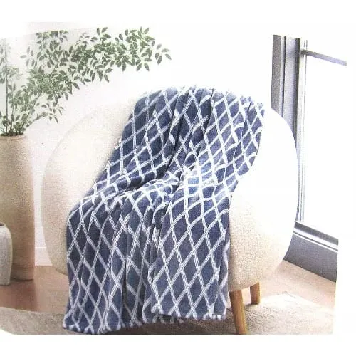 Casual Living Super Soft Plush Throw Blanket Blue - 60'' X 70''