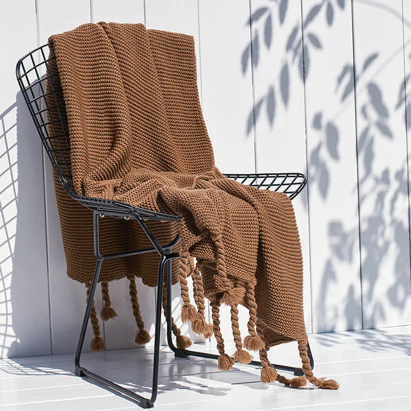 Cleo Crochet Blanket with Tassels