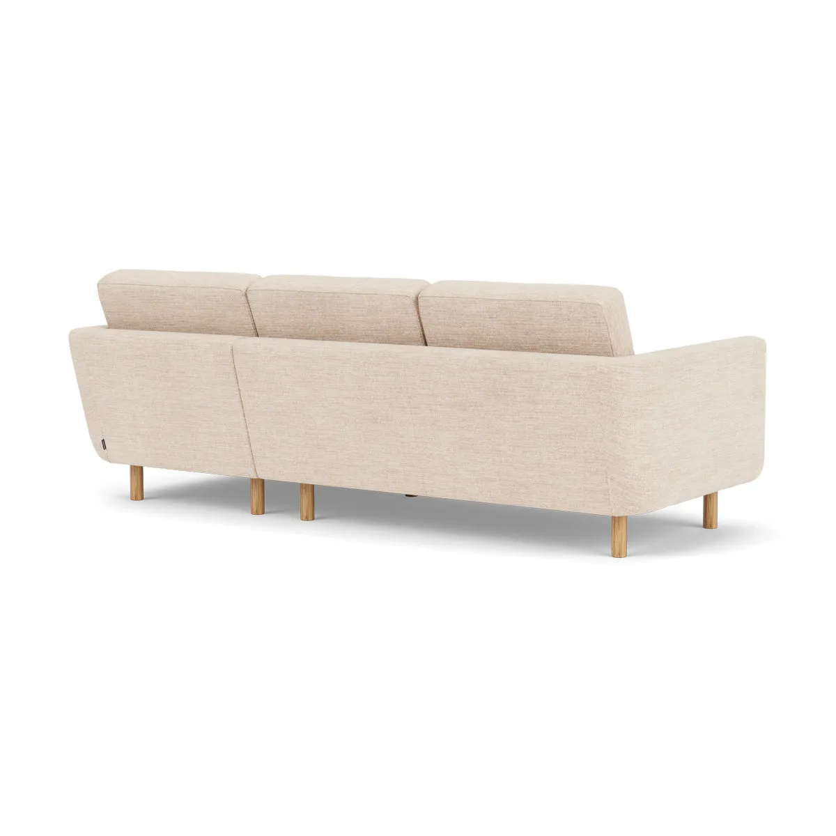 Conrad Fabric Right Chaise Sofa (Oak, Vega Cream)