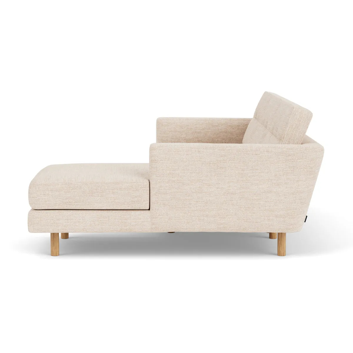 Conrad Fabric Right Chaise Sofa (Oak, Vega Cream)