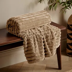 Cosy Ribbed Throw Natural