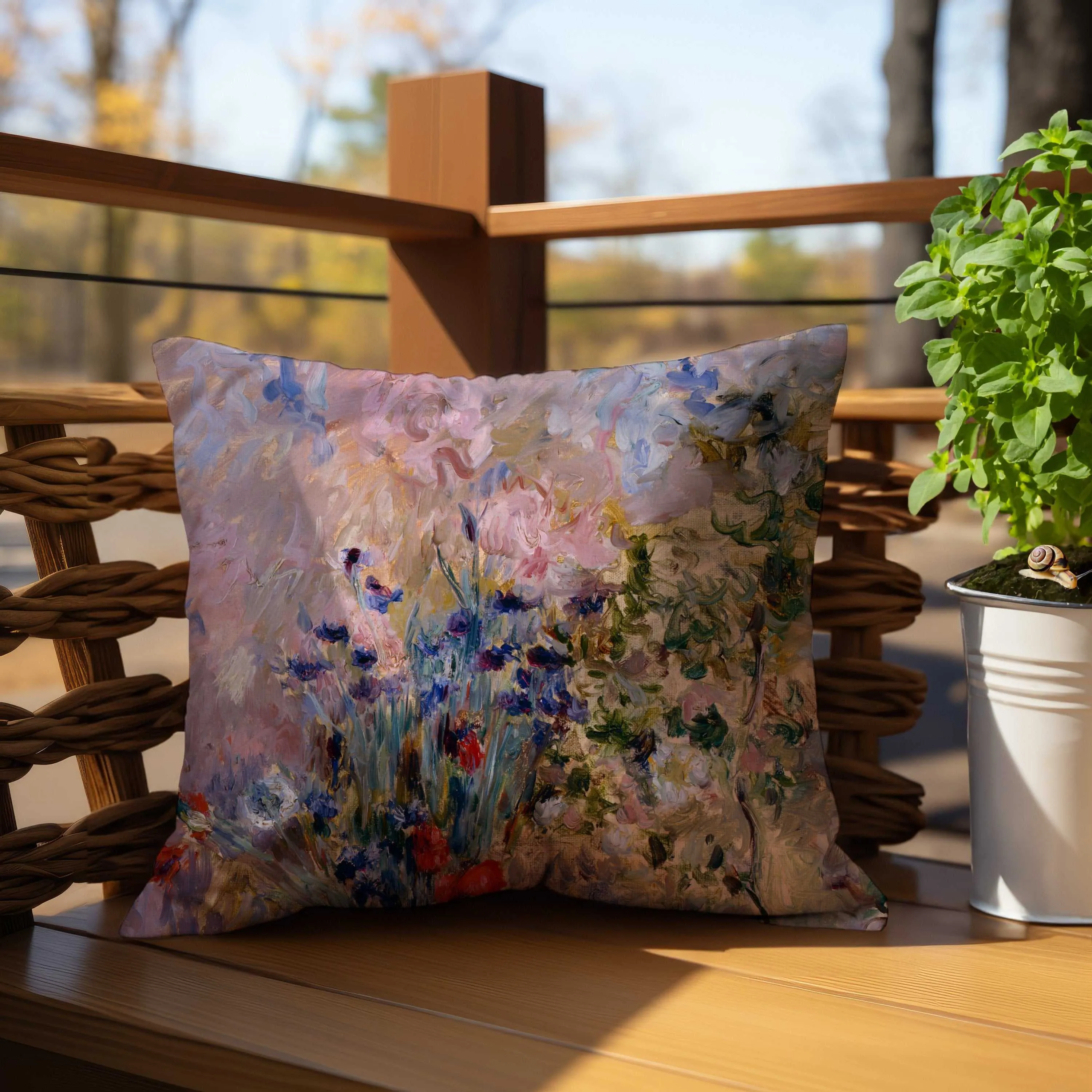 Cozy Comfort Flowers Throw Pillow