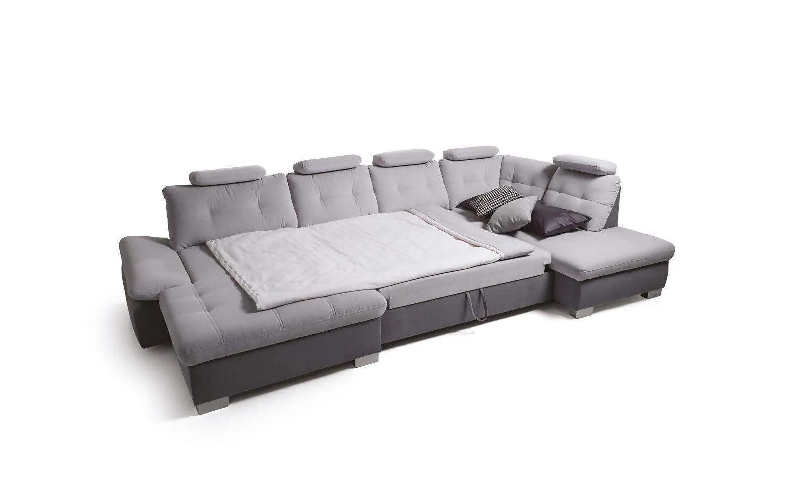 Cremona XL Corner Sofa Bed   4 Headrests Kronos 9 Fast Delivery