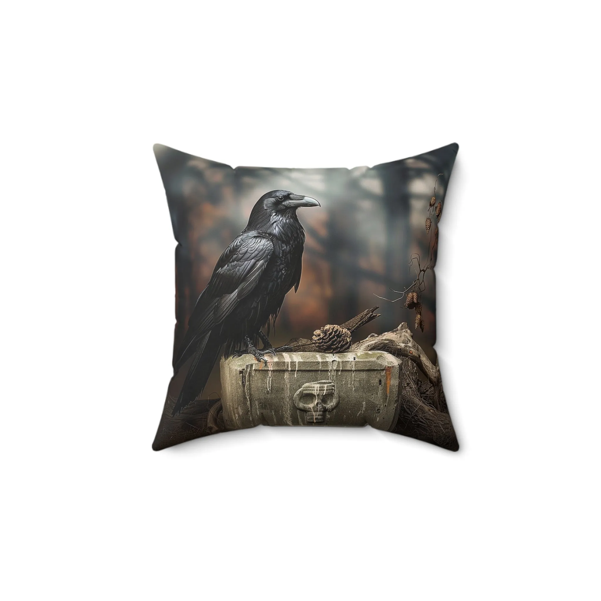 Crows 2 - Spun Polyester Square Pillow - USA