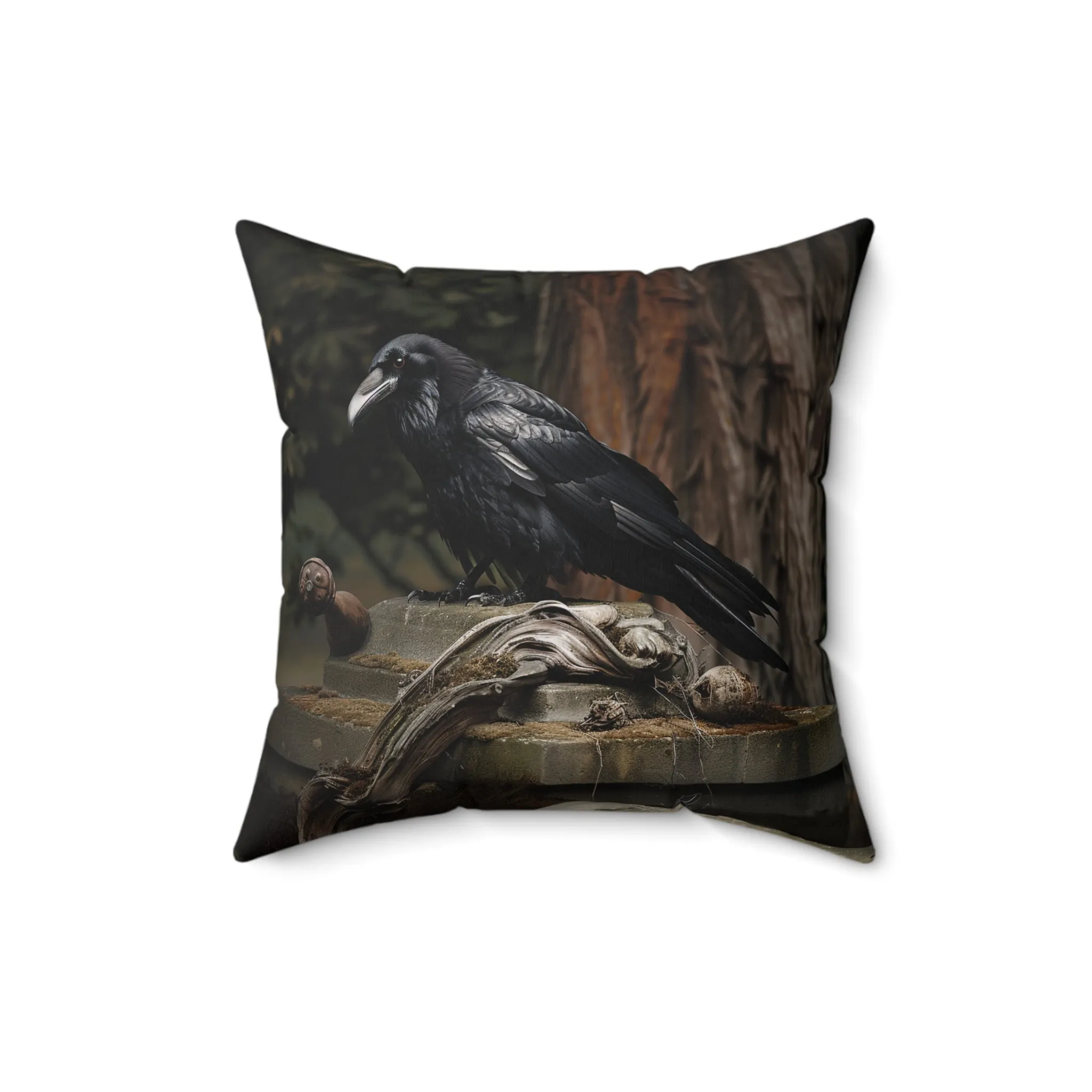 Crows 2 - Spun Polyester Square Pillow - USA