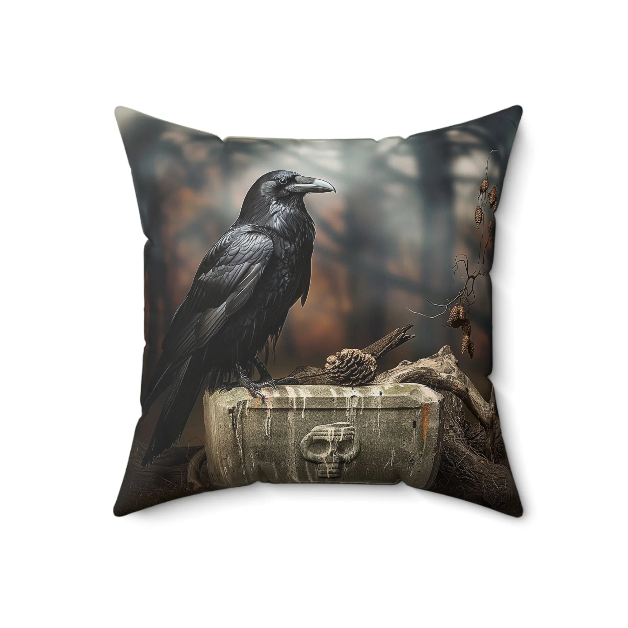 Crows 2 - Spun Polyester Square Pillow - USA