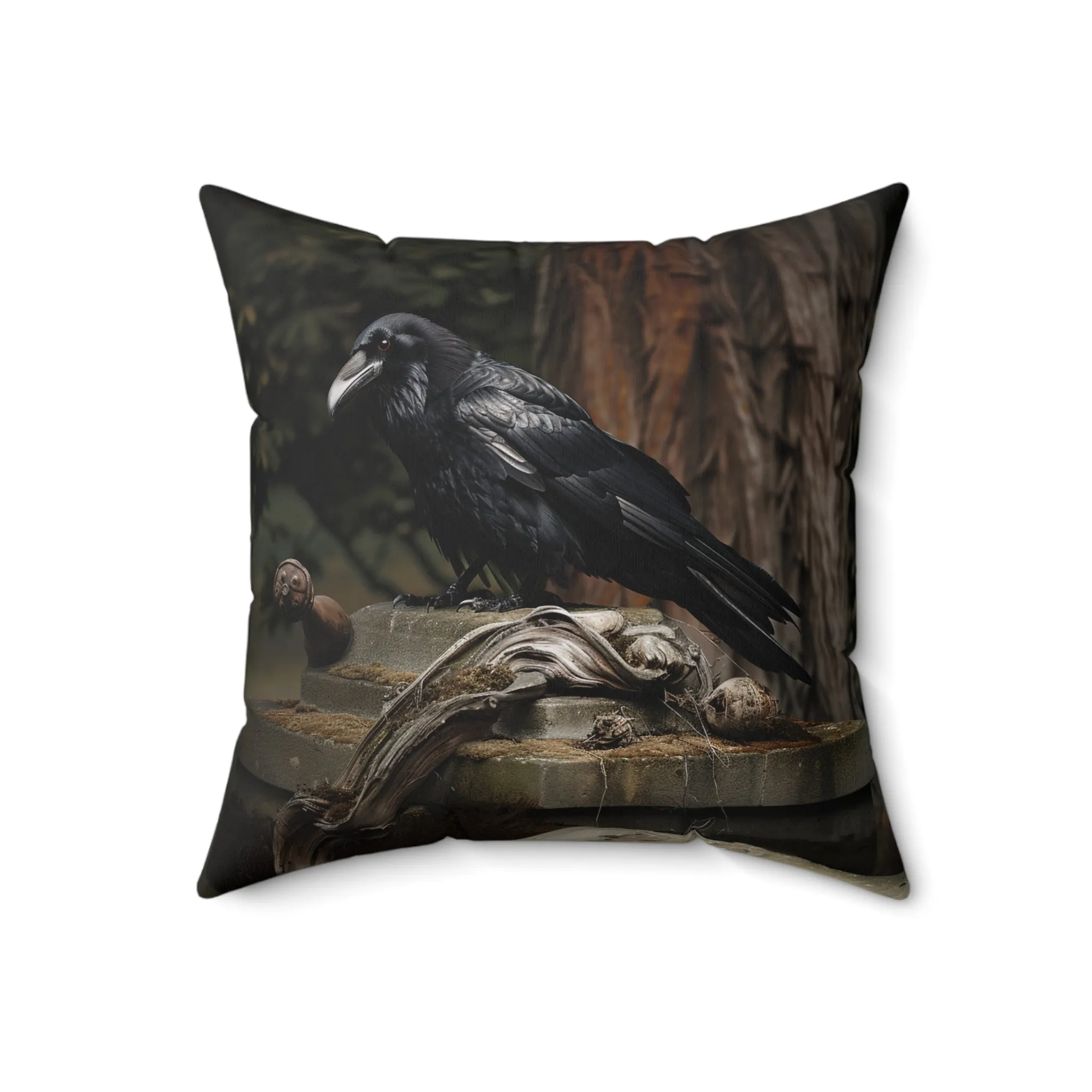 Crows 2 - Spun Polyester Square Pillow - USA