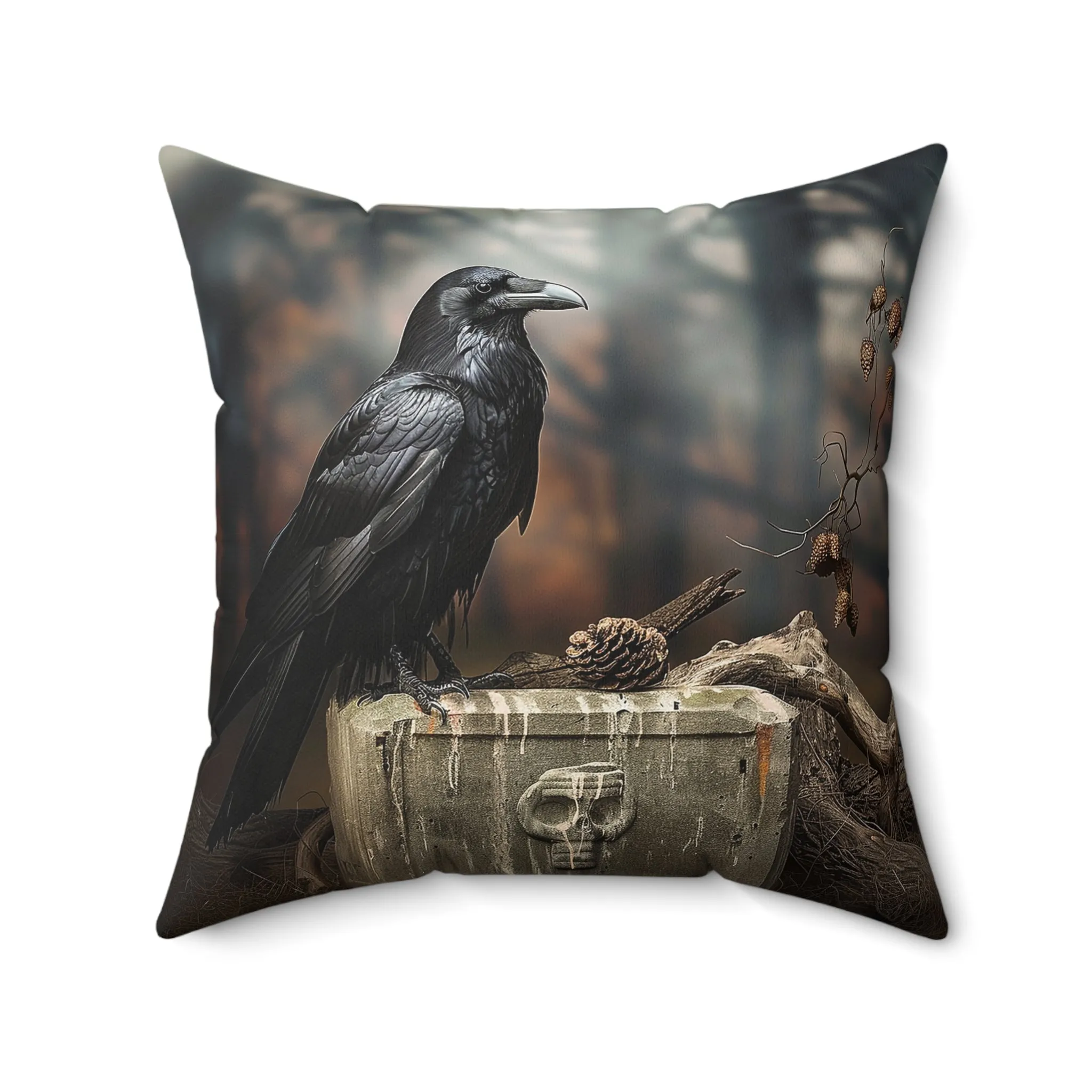 Crows 2 - Spun Polyester Square Pillow - USA