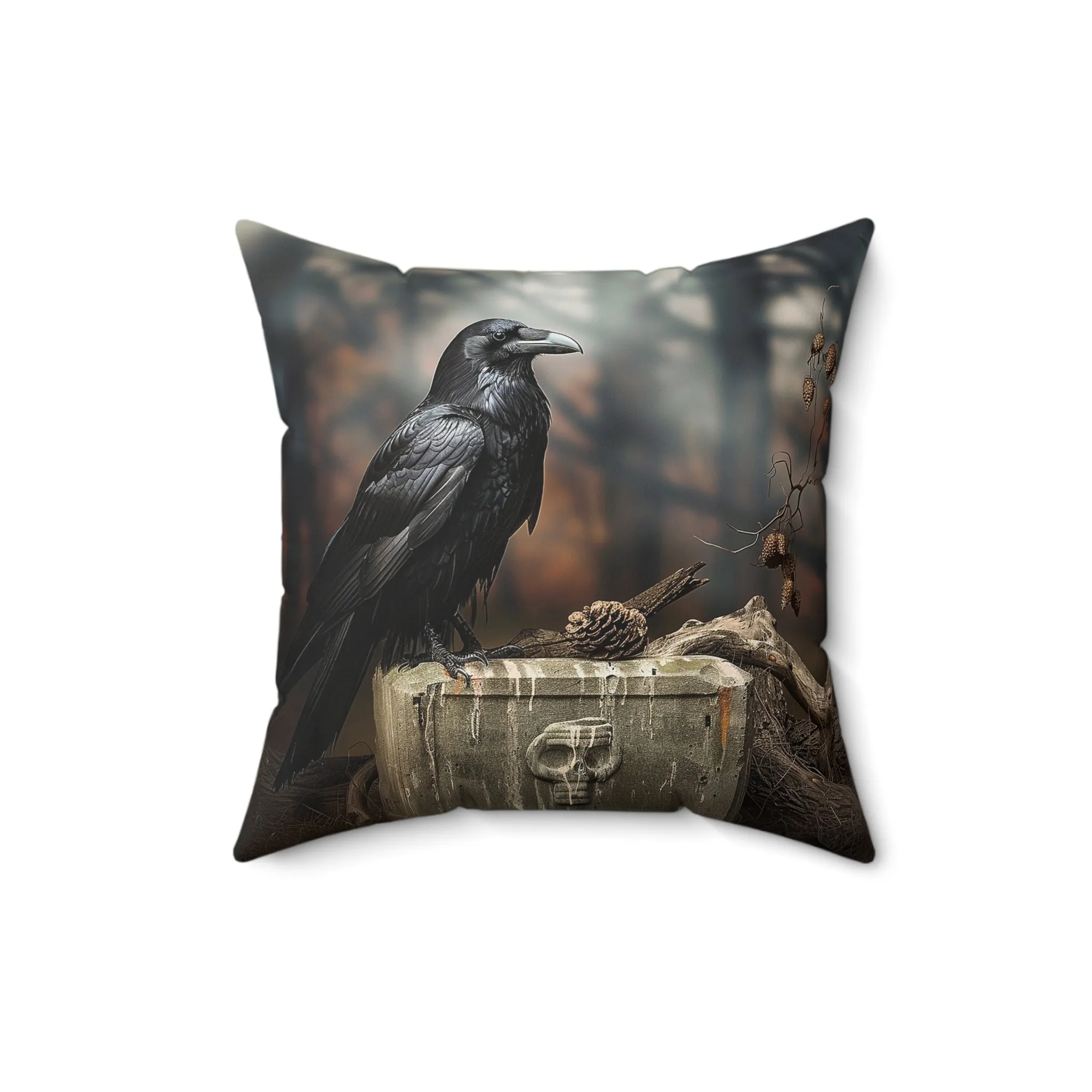 Crows 2 - Spun Polyester Square Pillow - USA