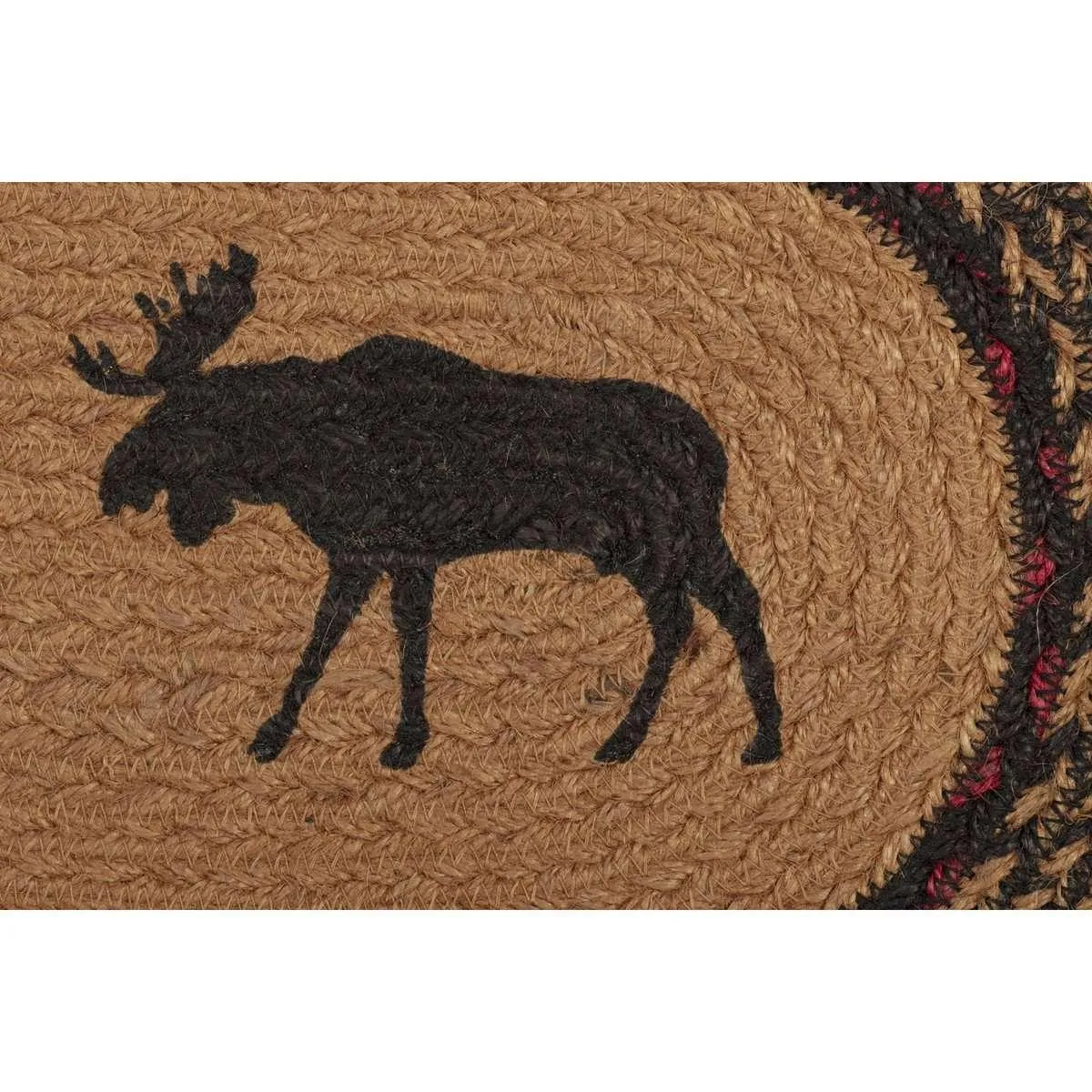 Cumberland Stenciled Moose Jute Braided Placemat Set of 6