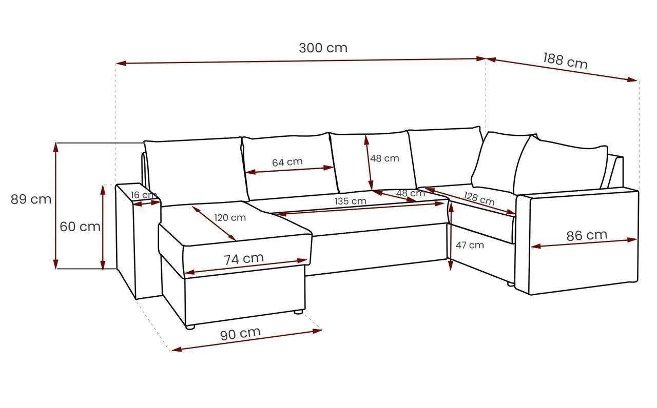 Denver Maxi Corner Sofa Bed Fast Delivery