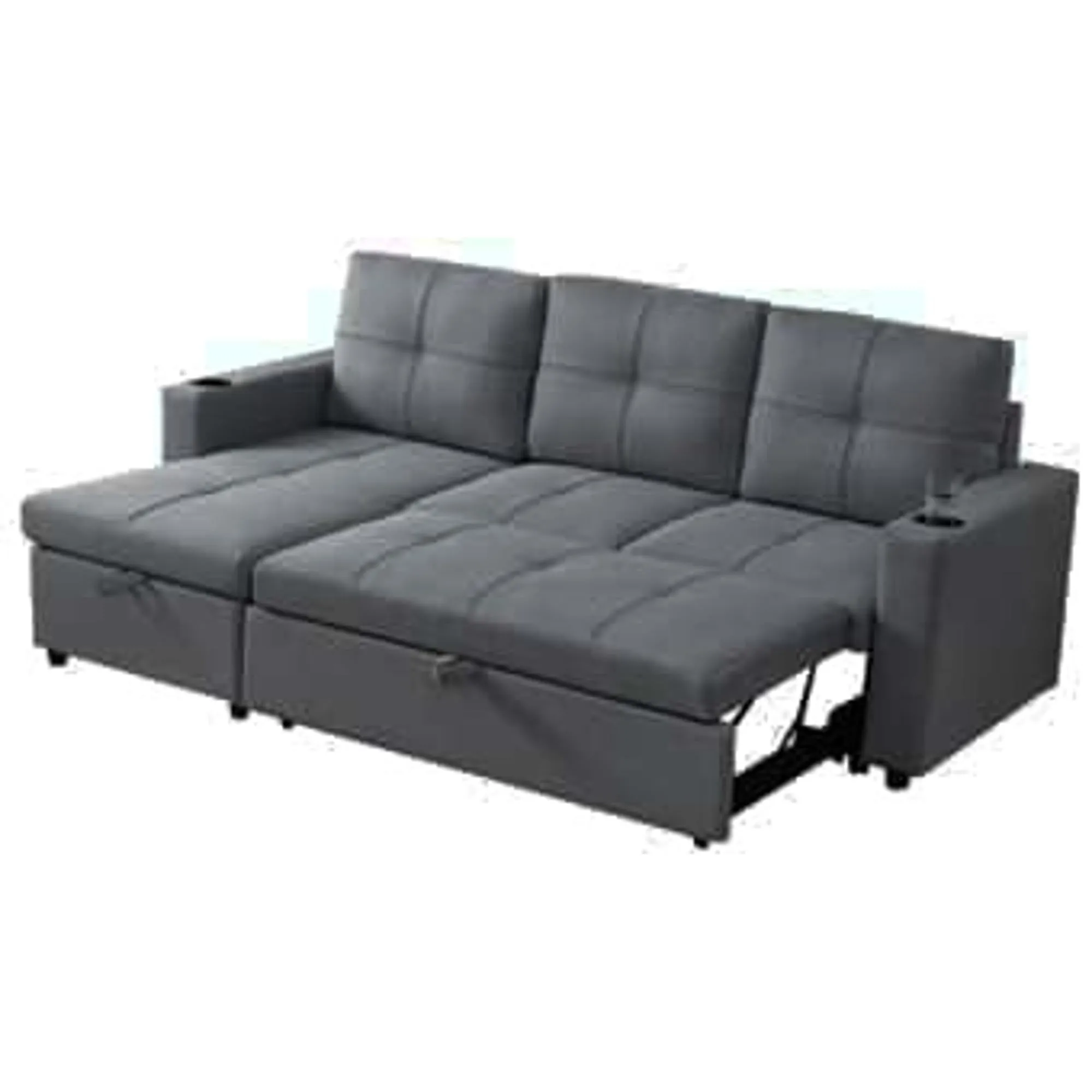 Divergent Sectional Sleeper Sofa in Dark Gray