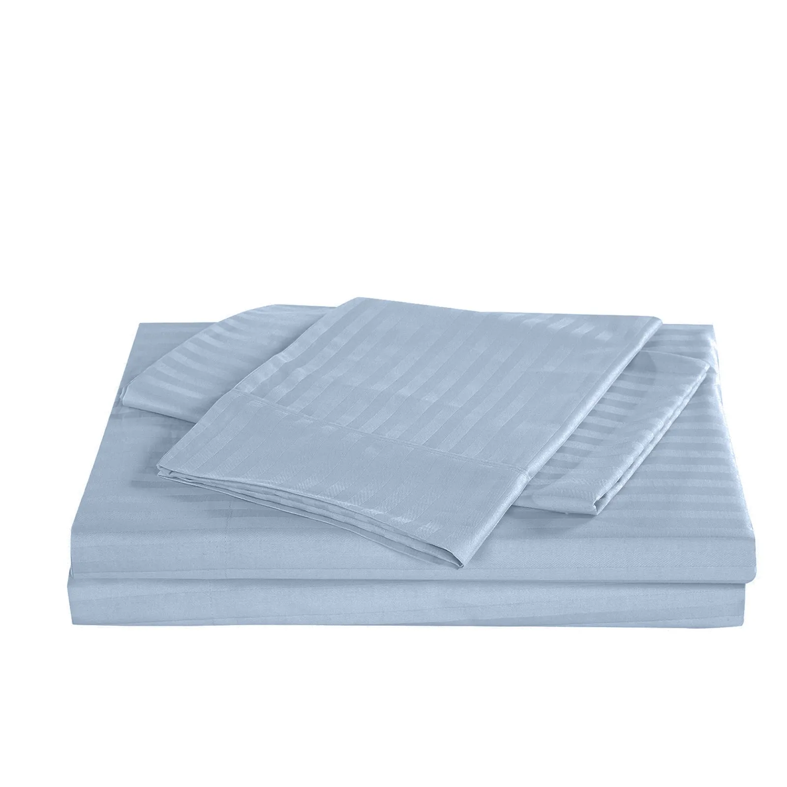 Double Kensington 1200TC Cotton Sheet Set Stripe - Chambray Blue