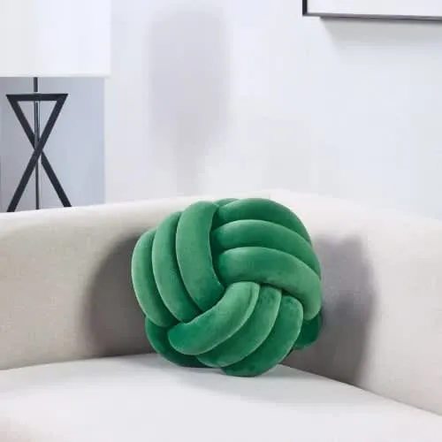 Dream On Knot Pillow - 28cm - Green