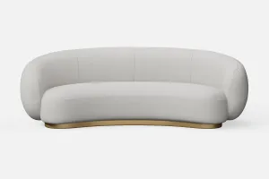 Elkton 3 Seater Sofa White Leather