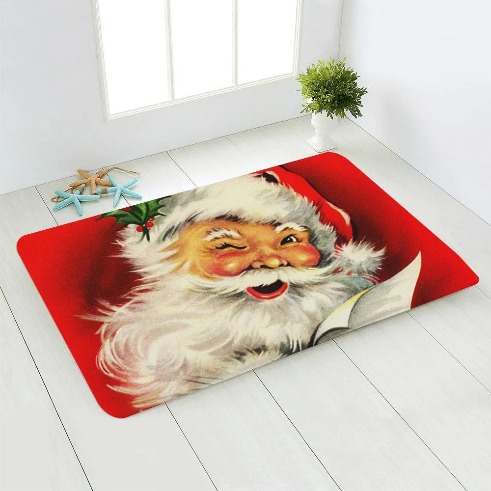 Festive Santa & Snowman Floor Mats – Cozy Christmas Decor for Your Home