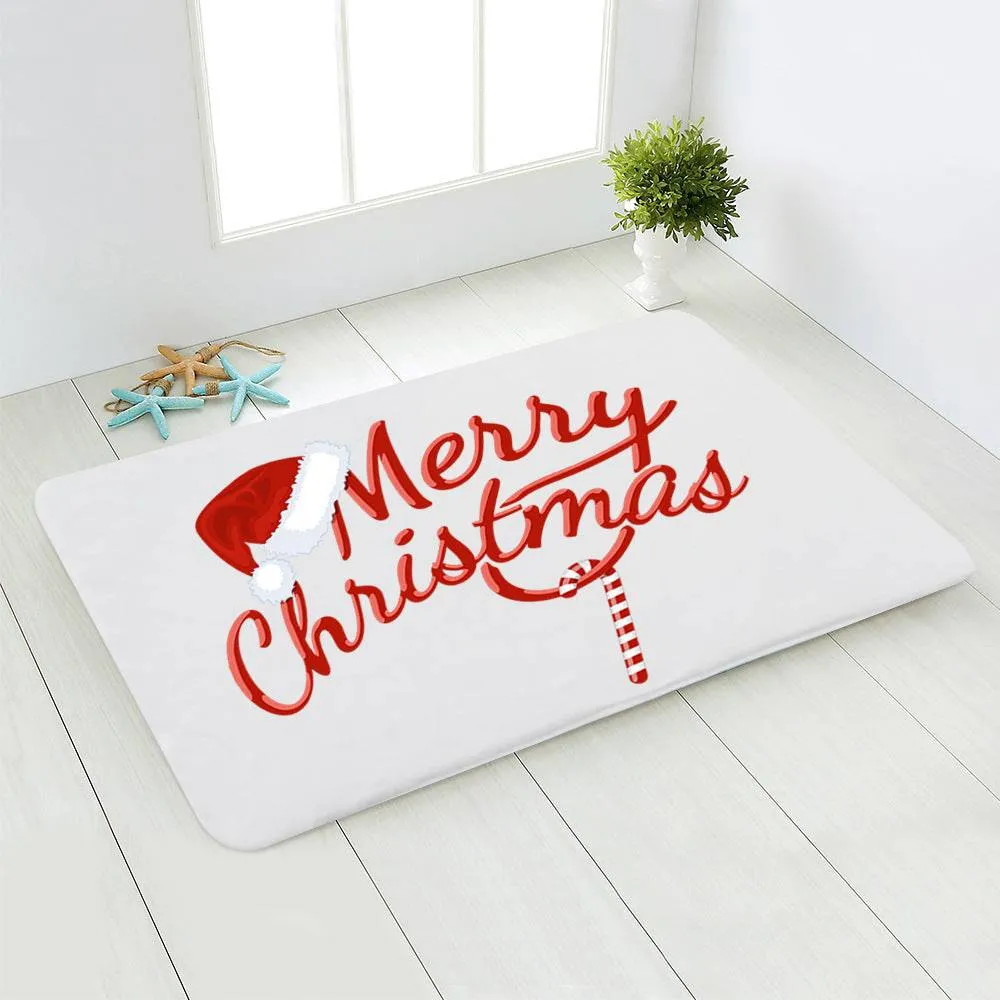 Festive Santa & Snowman Floor Mats – Cozy Christmas Decor for Your Home