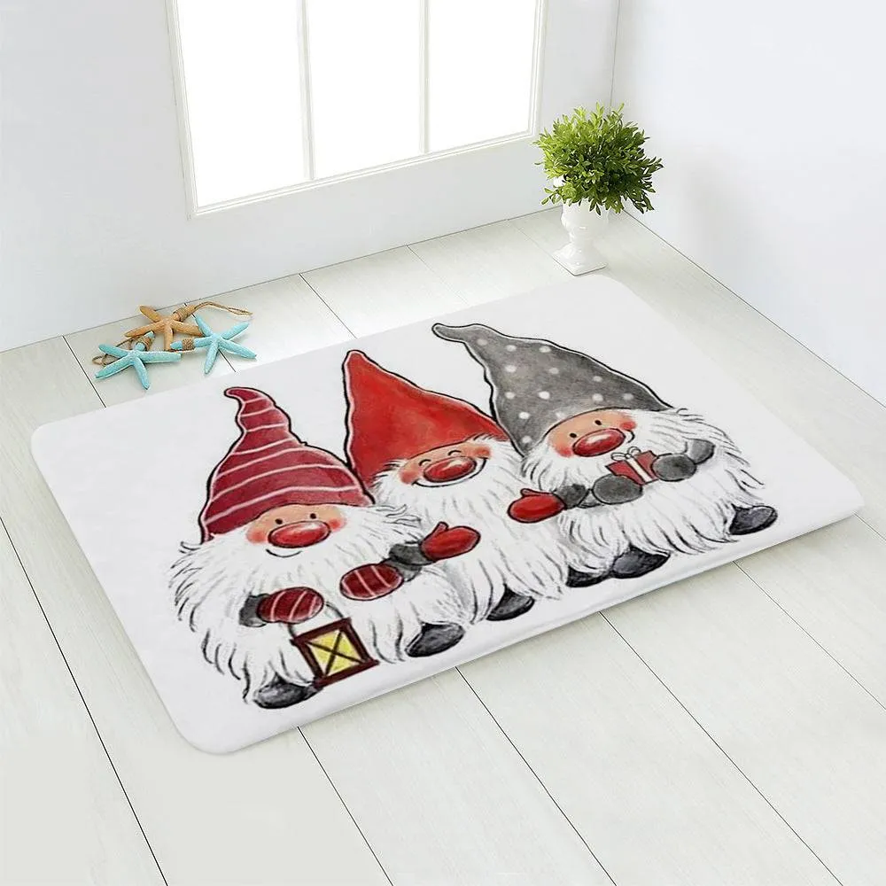 Festive Santa & Snowman Floor Mats – Cozy Christmas Decor for Your Home