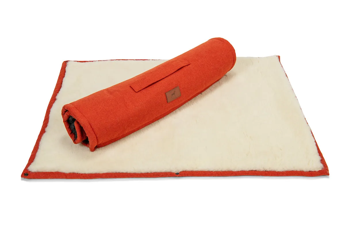 Fire Orange Dog Roll Mat