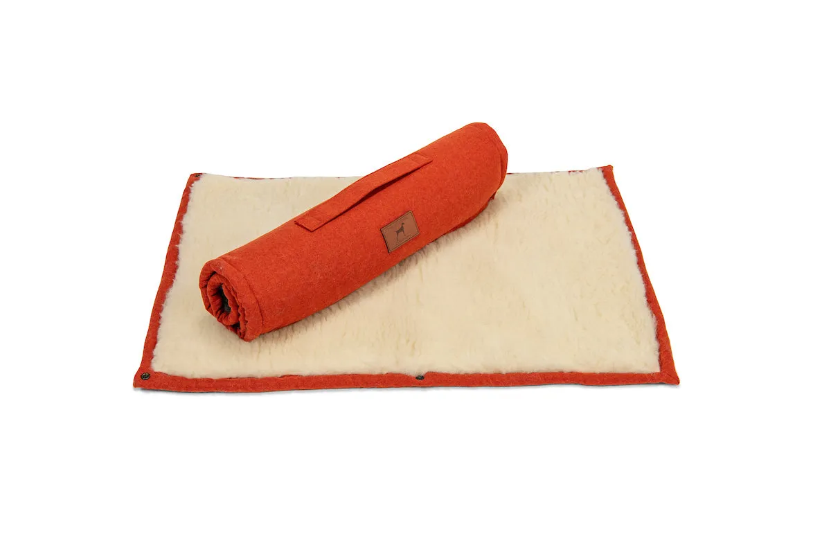 Fire Orange Dog Roll Mat