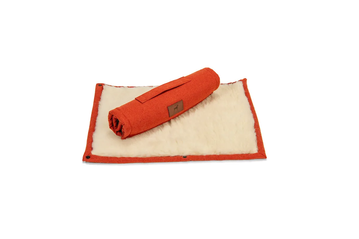 Fire Orange Dog Roll Mat