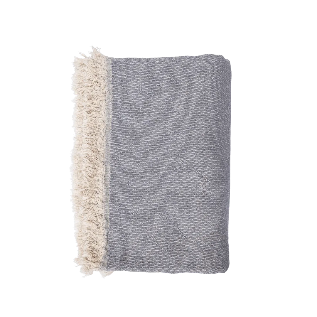 Fouta Throw | Double-Sided | Light Blue/Grey 135x185cm