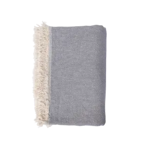 Fouta Throw | Double-Sided | Light Blue/Grey 135x185cm