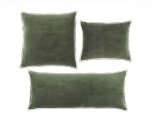 Gehry Velvet/Linen Decorative Pillow - Sage