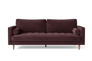 Gela 3 Seater Sofa Grape Velvet